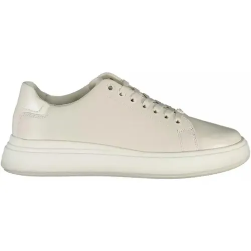 Beiger Polyester-Sneaker für Frauen , Damen, Größe: 41 EU - Calvin Klein - Modalova