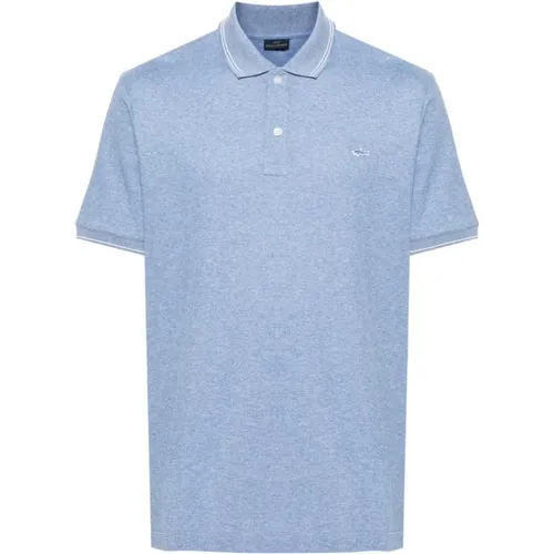 Cotton polo shirt with logo , male, Sizes: 2XL, XL, L - PAUL & SHARK - Modalova
