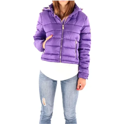 Cropped Hooded Women Puffer Jacket , female, Sizes: M - YES ZEE - Modalova