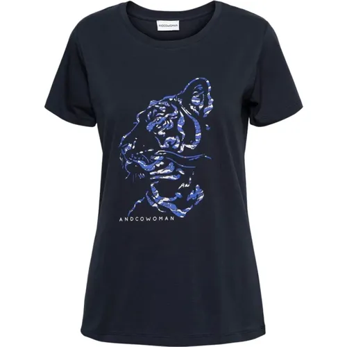 T-Shirt , Damen, Größe: XS - &Co Woman - Modalova