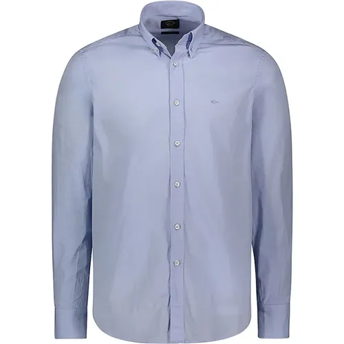 Men Long Sleeve Cotton Shirt , male, Sizes: 4XL, L, 5XL - PAUL & SHARK - Modalova