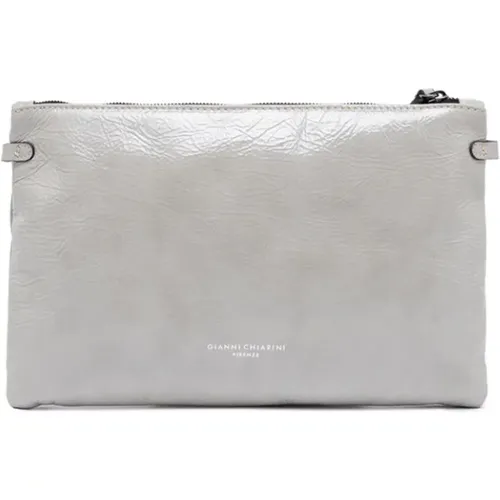 Patent Leather Clutch with Detachable Strap , female, Sizes: ONE SIZE - Gianni Chiarini - Modalova