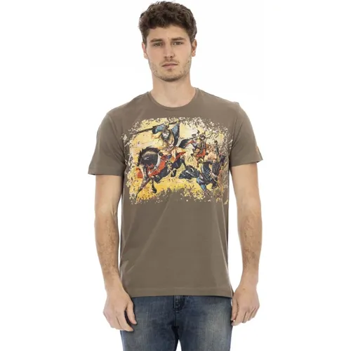 Casual T-Shirt mit Rundhalsausschnitt , Herren, Größe: M - Trussardi - Modalova