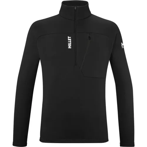 Schwarze Fleece-Zip-Jacke , Herren, Größe: M - Millet - Modalova