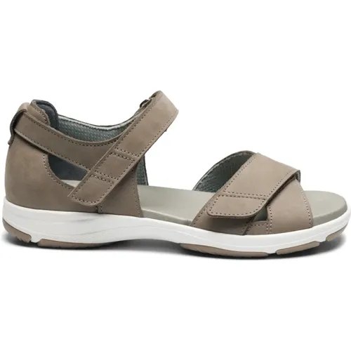 Sporty Velcro Flat Sandalen , Damen, Größe: 42 EU - New Feet - Modalova