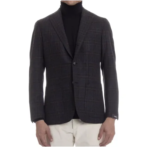 Wool Cashmere Jacket Three Buttons , male, Sizes: L, M, XL, 2XL - Barba - Modalova