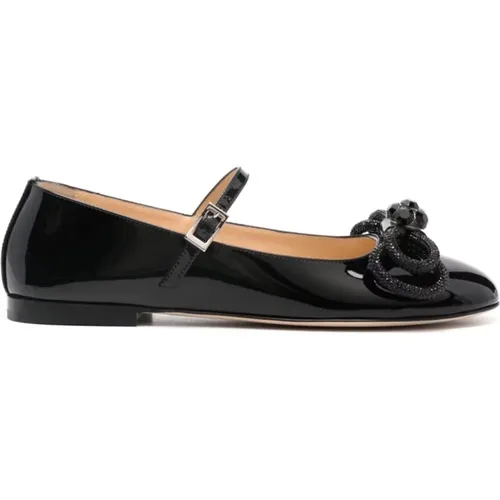 Patent Leather Ballerina Flats , female, Sizes: 6 UK, 3 UK, 4 UK, 5 UK, 5 1/2 UK, 7 UK, 6 1/2 UK, 3 1/2 UK, 4 1/2 UK - Mach & Mach - Modalova