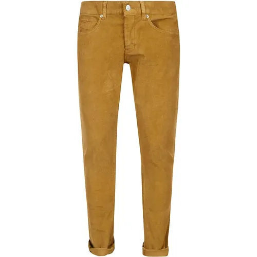 Schmal geschnittene Hose,Slim Fit Cordhose,Corduroy Skinny Fit Jeans - Dondup - Modalova