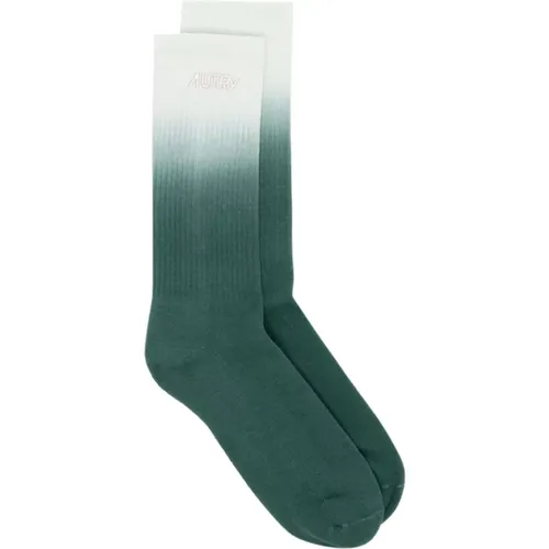 Ribbed Unisex Socks with Embroidered Logo , unisex, Sizes: M, S - Autry - Modalova