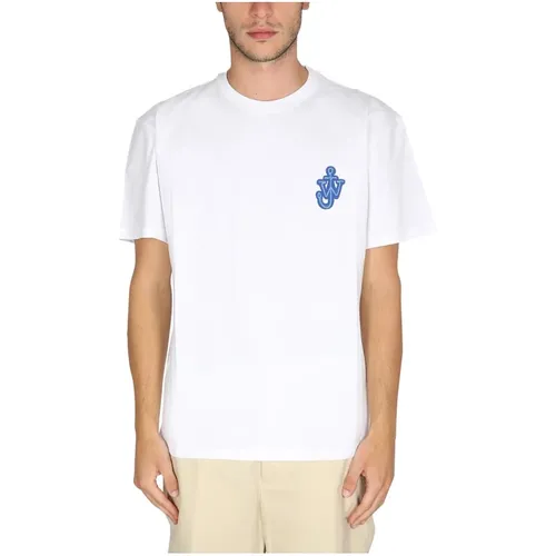 Anchor Applique Oversize T-Shirt , male, Sizes: XL, L, M - JW Anderson - Modalova