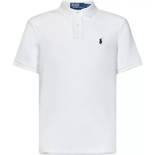 Klassisches Polo-Shirt Weiß Baumwollmischung , Herren, Größe: XL - Ralph Lauren - Modalova