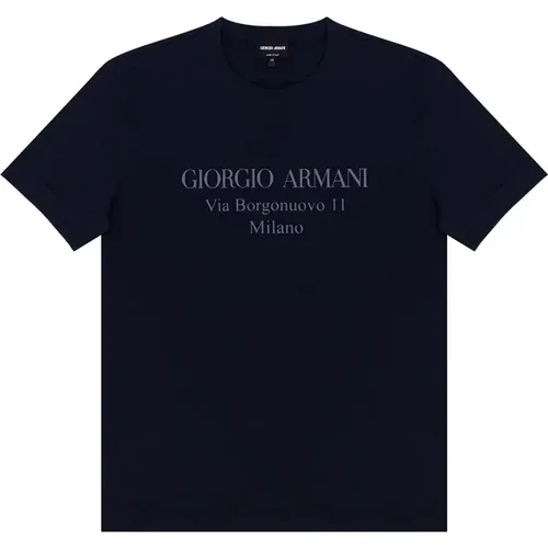 Logo T-Shirt , Herren, Größe: 2XL - Giorgio Armani - Modalova