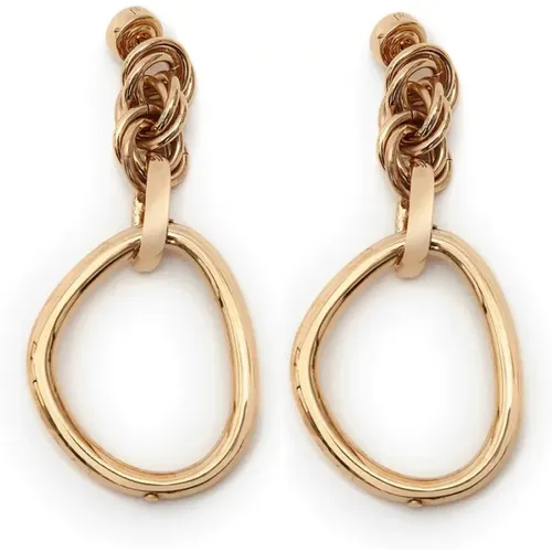 Gold Link Chain Earrings , female, Sizes: ONE SIZE - JW Anderson - Modalova