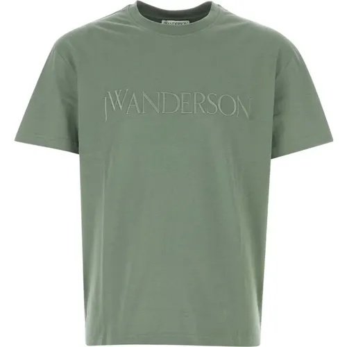 Salbeigrünes Baumwoll-T-Shirt - JW Anderson - Modalova