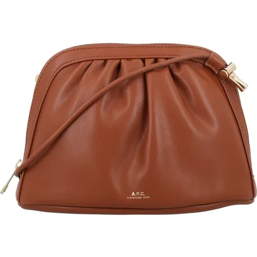 Ninon Eco Leather Handbag Noisette , female, Sizes: ONE SIZE - A.p.c. - Modalova