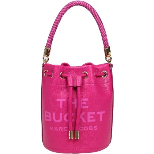 Fuchsia Leather Bucket Bag & Backpack , female, Sizes: ONE SIZE - Marc Jacobs - Modalova