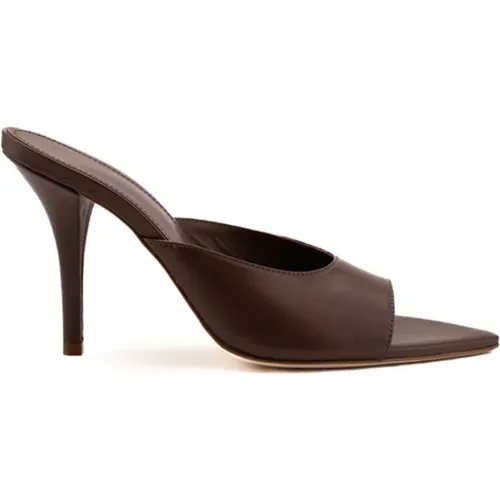 Leather Open Toe Heel Mules , female, Sizes: 5 UK - Liviana Conti - Modalova