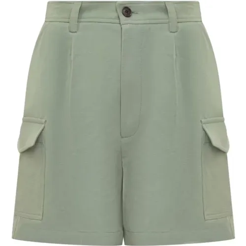 Bermuda Shorts with Pleats , female, Sizes: W27, W28, W29 - Woolrich - Modalova