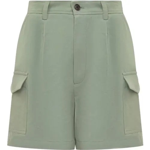 Bermuda Shorts mit Falten , Damen, Größe: W29 - Woolrich - Modalova