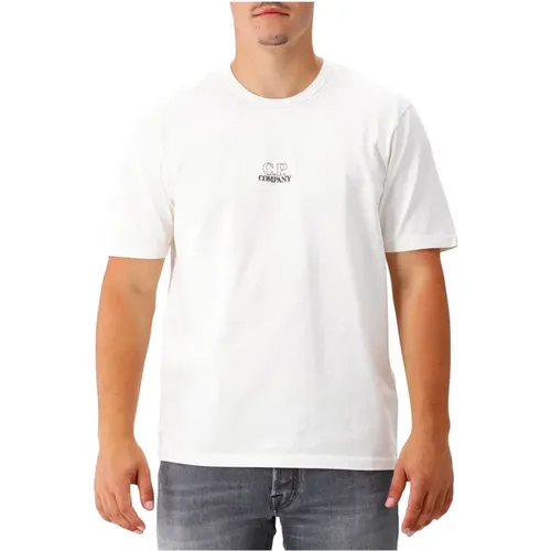 Weißes Logo Jersey Tee , Herren, Größe: 3XL - C.P. Company - Modalova