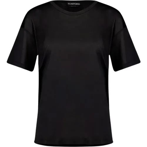 Silk Crewneck Shirt , female, Sizes: 3XS, 2XS, XS - Tom Ford - Modalova