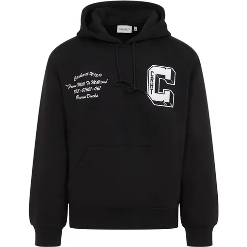 Schwarze Kapuzenbraune Enten Schwören , Herren, Größe: S - Carhartt WIP - Modalova