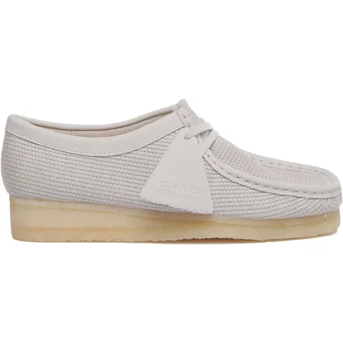 Wallabee Off White Shoes , female, Sizes: 8 UK - Clarks - Modalova