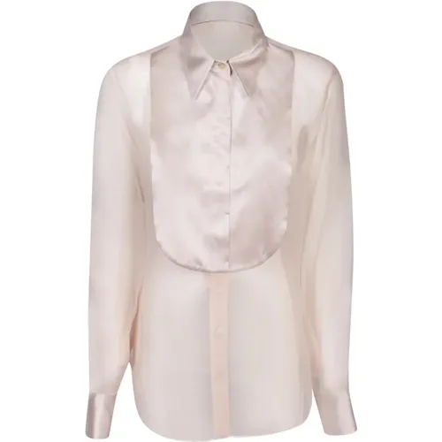 Organza Shirt - Stylish and Elegant , female, Sizes: L, M - BRUNELLO CUCINELLI - Modalova