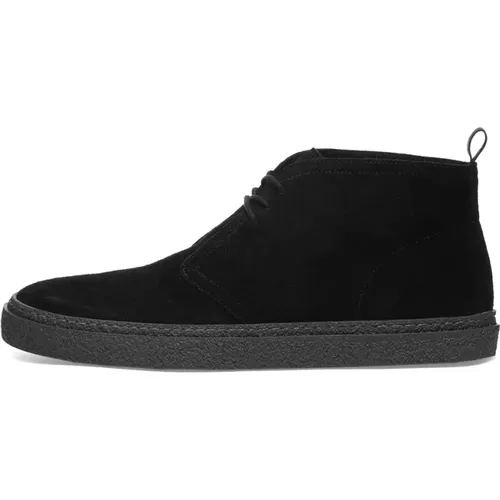 Hawley Wildleder Wüstenstiefel Schwarz , Herren, Größe: 41 EU - Fred Perry - Modalova