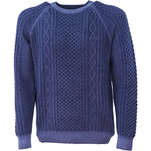 Vintage Crew Neck Knit Sweater , male, Sizes: S - Sun68 - Modalova