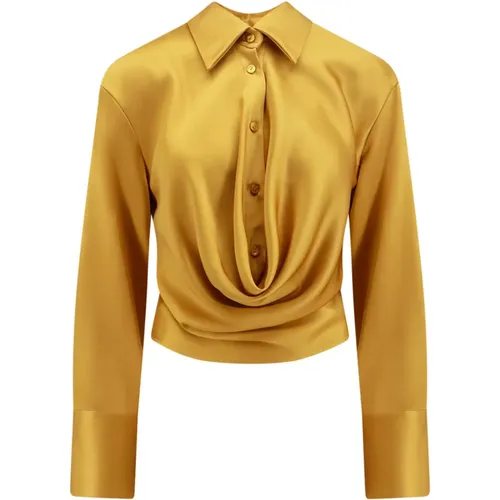 Gold Ss24 Womens Shirt , female, Sizes: L - Blumarine - Modalova