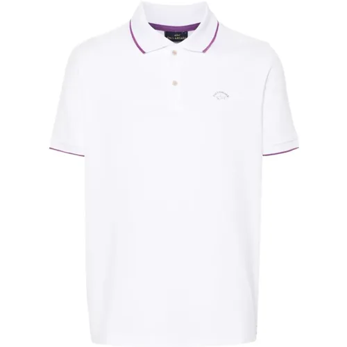 Organisches Baumwoll-Polo-Shirt , Herren, Größe: M - PAUL & SHARK - Modalova