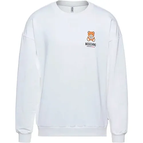 Suddenra Logo Teddy Bear Sweatshirt , male, Sizes: M, L - Moschino - Modalova