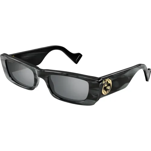 Stylish Sunglasses Havana/Light Grey , female, Sizes: 52 MM - Gucci - Modalova