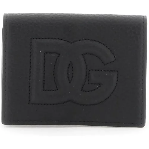 Gesteppte DG Logo Lederkartenhalter - Dolce & Gabbana - Modalova
