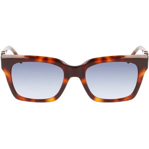 Acetate Sunglasses Rectangular Blue Glass , unisex, Sizes: ONE SIZE - Liu Jo - Modalova