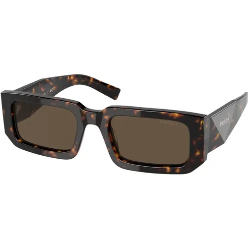 Tortoise/Dark Sunglasses Symbole , unisex, Sizes: 53 MM - Prada - Modalova