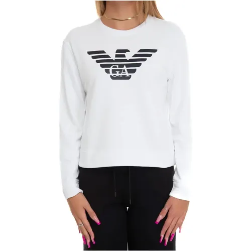 Sweatshirt mit bedrucktem Logo, reguläre Passform , Damen, Größe: L - Emporio Armani - Modalova