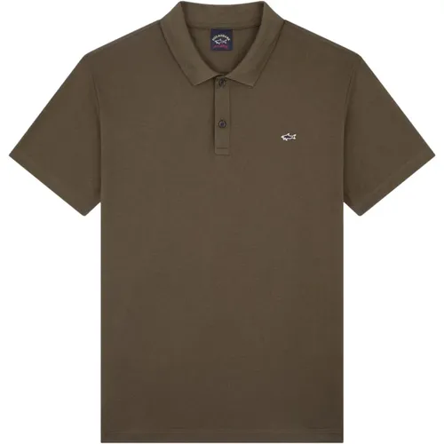 Cotton Polo with Shark Badge , male, Sizes: M, 2XL - PAUL & SHARK - Modalova