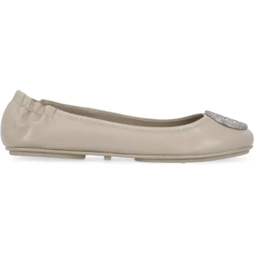 Leather Ballerina Shoes , female, Sizes: 4 1/2 UK, 5 UK - TORY BURCH - Modalova