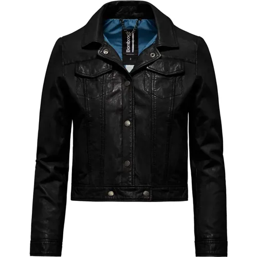 Zigy Leather Jacket , female, Sizes: XL, L - BomBoogie - Modalova