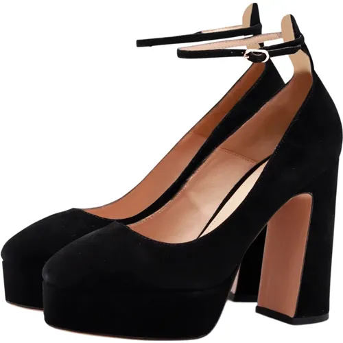 Suede Ankle Strap Heels , female, Sizes: 4 UK, 8 UK - Lola Cruz - Modalova