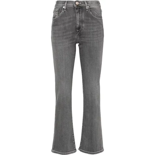 Denim Bootcut Jeans , female, Sizes: W28, W27, W30 - Hand Picked - Modalova