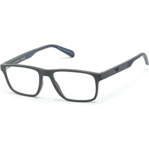 Graue Optische Brille Stilvolles Design , Herren, Größe: 56 MM - Emporio Armani - Modalova