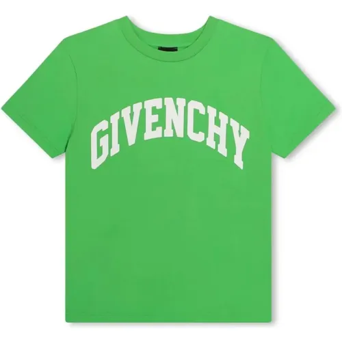 Logo Print Grünes Baumwoll-T-Shirt - Givenchy - Modalova