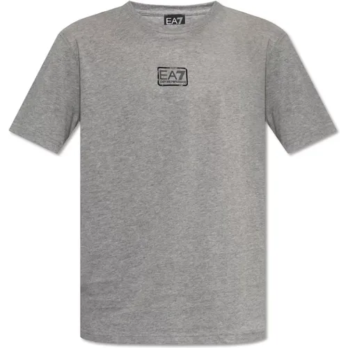 T-shirt with logo , male, Sizes: L, XL, M, S, 2XL - Emporio Armani EA7 - Modalova