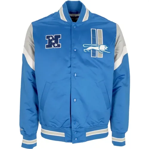 Detroit Lions Bomberjacke NFL Teamfarben , Herren, Größe: L - Mitchell & Ness - Modalova