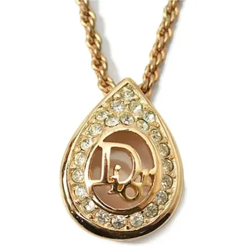 Pre-owned Metal necklaces , female, Sizes: ONE SIZE - Dior Vintage - Modalova