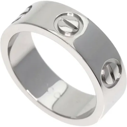 Pre-owned Platinum rings , female, Sizes: ONE SIZE - Cartier Vintage - Modalova