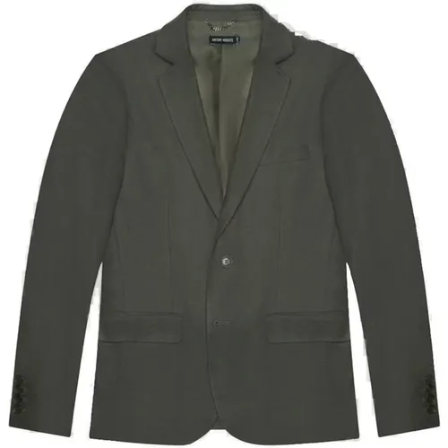 Grüner Leinen-Blend Blazer Knopfleiste , Herren, Größe: 2XL - Antony Morato - Modalova